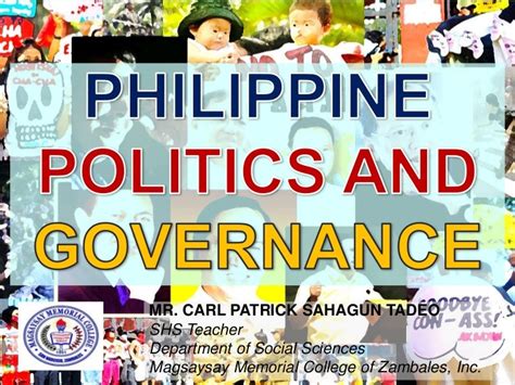 Philippine Politics and Governance: An Introduction .